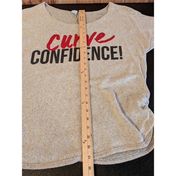 Cloudless Curve Confidence Gray Knit Short Sleeve Top Womens Plus Size 2X - Picture 7 of 7